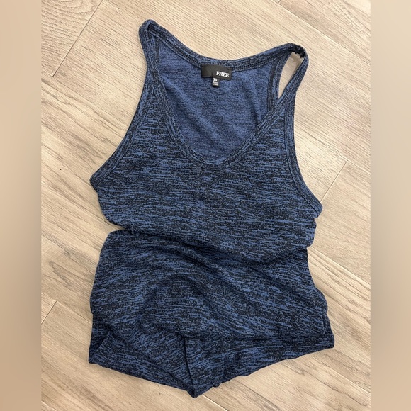 Wilfred Free Aritzia blue heather open back dress - Picture 4 of 4